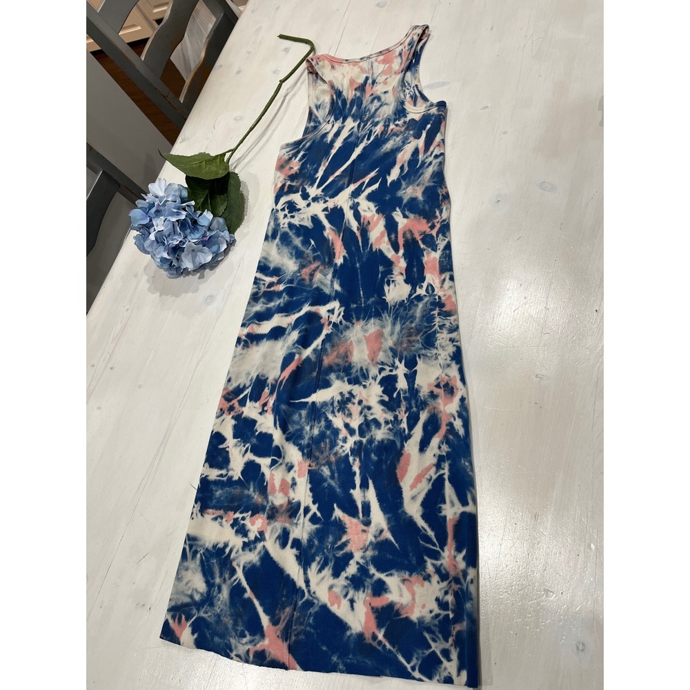 Pam & Gela Tie Dye Maxi Dress‎ Sleeveless Casual Summer Dress Large